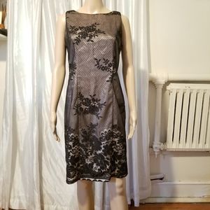 Positive Attitude Black Lace Overlay Heath Dress.